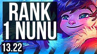 NUNU vs YONE (MID) | Rank 1 Nunu, 6/2/13, 800+ games, 1.3M mastery, Rank 13 | NA Challenger | 13.22