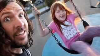 Trying CRAZY SWiNGS and SLiDES!! Fun Travel Day with Adley and my Friends at a new park playground