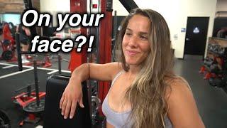 Asking Girls To Sit On His Face - Facesitting In The Gym