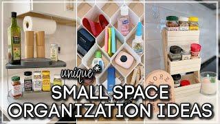 SMALL SPACE ORGANIZATION ON A BUDGET 2023 / RENTER FRIENDLY KITCHEN ORGANIZATION HACKS & IDEAS