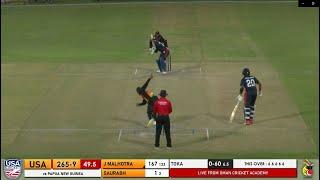 Jaskaran Malhotra smashes Six Sixes vs Papua New Guinea: FULL FINAL OVER ALL 6 x 6s!