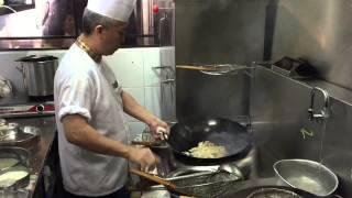 Chef Kang in action - creating Wok Hei