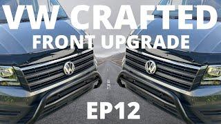 VW Crafter Camper Van  EP12 Bull Bar Install and Wind /Stone Deflector.