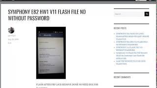 SYMPHONY E82 HW1 V11 FLASH FILE WITHOUT PASSWORD