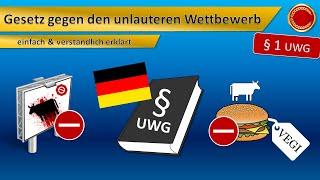 § 1 UWG // Gesetz gegen den unlauteren Wettbewerb - ‍ EINFACH ERKLÄRT ‍