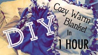 No Sew Fleece Tie Blanket | DIY | Kat Craig