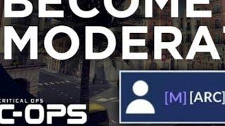 HOW TO GET A MODERATOR TAG IN CRITICAL OPS FOR FREE