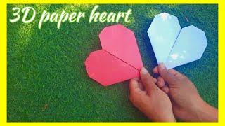 3D Paper Heart | Valentine Day Craft | Easy To Make Paper Heart | 3D Heart