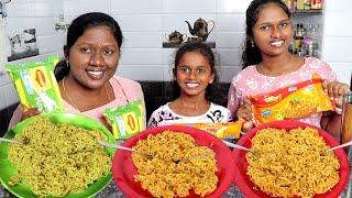 Maggi VS Yippee Noodles Eating Challenge and Cooking Challenge In Tamil Foodies Divya Vs Anushya