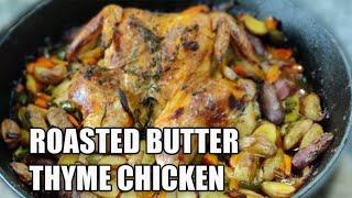 Roasted Butter Thyme Chicken | Discovered Flavor