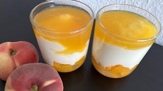 Peach dessert - refreshing, delicious, tasty, quick and easy - dessert in a glass recipe