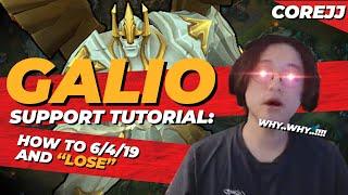 CoreJJ - How to 6/4/19 and  lose.. Tryhard Mode Core | Galio Support Gameplay | League of Legends