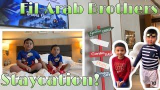 STAYCATION WITH FAMILY AT HILTON - VLOG #10 | Fil-Arab Brothers