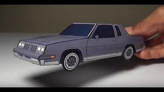 JCARWIL PAPERCRAFT 1985 Oldsmobile Cutlass (Building Paper Model Car)