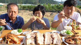 직접 담근 매실청으로 만드는 맛있는 겉절이 & 수육 (Boiled pork & Fresh Kimchi) 요리&먹방!! - Mukbang eating show