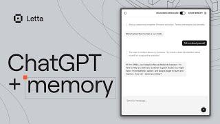 Build your own ChatGPT with memory using Letta