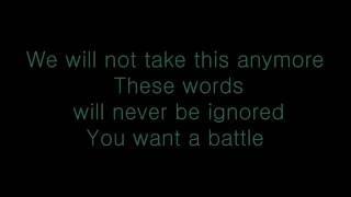 Bullet for my Valentine - You want a battle? (Here's a War) (lyrics + HD)