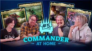 Commander at Home #5 -  Ur-Dragon vs Breya vs Atla Palani vs Athreos with Ben Brode and Ashlen Rose
