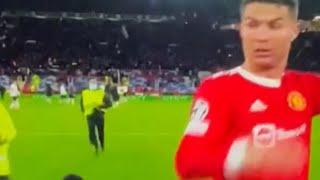 Pitch invader trying his best to meet Ronaldo!