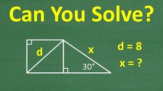 This SQUARE and TRIANGLE share a common side – what’s the longest side of the triangle?