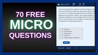 70 Free MICROBIOLOGY Questions for the USMLE!