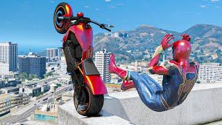 GTA 5 SPIDERMAN Bike Ragdolls Compilation (Euphoria Physcis Showcase) Best of 2023