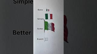 Draw italy flag! #art #dessin #drawing #dessing #easydraw #painting #tutodessin #tutorial #howtodraw