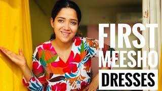  MY FIRST MEESHO DRESSES - HONEST REVIEW & TRY ON !! ‍️ || Abhirami Suresh || MEESHO DRESS