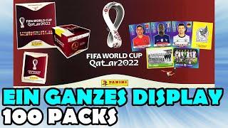  PANINI WM 2022 - DIE BRANDNEUEN STICKER SIND DA  Wir öffnen ein KOMPLETTES Display - 100 Packs