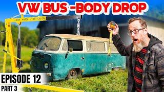 VW Bay Window Barn Find - 2" Torsion/ Motor Raise- VW Bus Restoration Episode 12