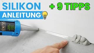 Silikon richtig ziehen: Anleitung für perfekte Silikonfugen (+9 Tipps)