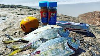 CATCH AND COOK ON THE BEACH / SHIMANO STRADIC 4000 / FISHING IN OMAN