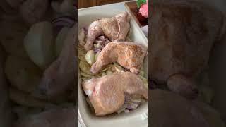 Baked chicken with veggies #cooking #kitchenhacks #mealprep #asmr #bakedchicken #bakedvegetables