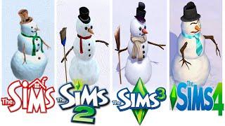  Build a Snowman  Sims 1 vs Sims 2 vs Sims 3 vs Sims 4