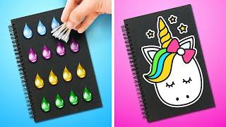 BRILLIANT ART TRICKS AND DRAWING HACKS || Cool School Crafts and Art Ideas by 123 GO!