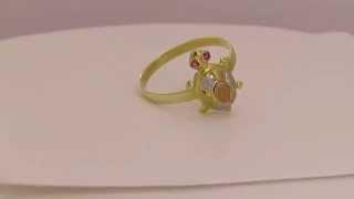 Ladies Girls Elegant New 10K Solid Yellow Gold Turtle Tortoise Ring Cute