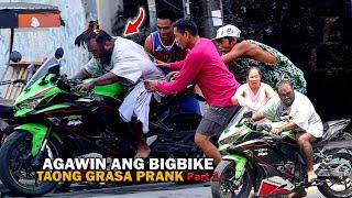 STEALING NINJA 400CC BIG BIKE "PUBLIC PRANK" | Kinabahan sila PART 1