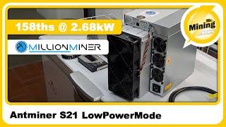 Antminer S21/200 ths im low Power Mode 158ths@2.68kW besser als alle seine Vorgänger!