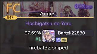 Bartek22830 | Silent Siren - Hachigatsu no Yoru [August] +HDDT 97.69% {#1 609pp FC} - osu!