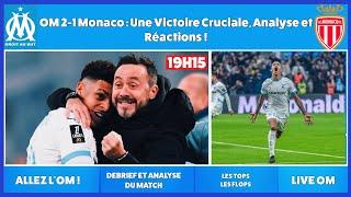 L'OM S'IMPOSE (2-1) FACE A L'AS MONACO DANS UN VELODROME EN ERUPTION 🩵TIRAGE COUPE DE FRANCE 