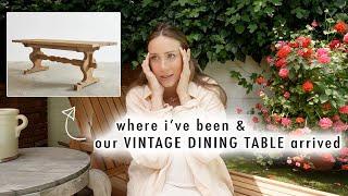 where i've been & our VINTAGE DINING TABLE arrived