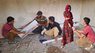 Rasoul Helping her Love in Building her House and Tiling Project by Master