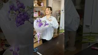 Букет из ароматной маттиолы. Arranging a bouquet. Упаковка букета.#flowers #çiçek  #bouquet #flower