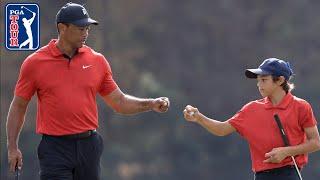 Tiger and Charlie in sync: Like Father, Like Son at the PNC Championship