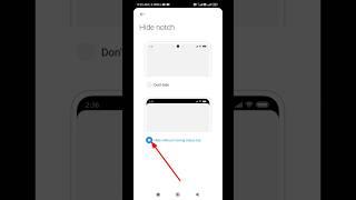 How to enable display notch hide without moving status bar #shorts