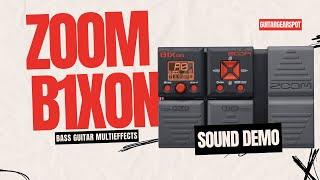 Zoom B1Xon Bass Multi Effects Pedal With Expression Pedal Sound Demo