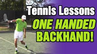 Tennis Backhand - One Handed Backhand Tennis Lesson - Ahaaa Moment!!