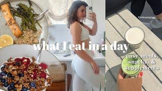 what i eat on a BUSY day - quick, easy, and healthy meals, snacks, and supplements