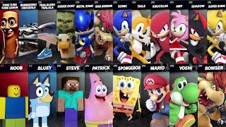 Sonic vs Mario vs Bowser vs Tralalero Tralala vs Bombardiro Crocodilo | Super Smash Bros Ultimate