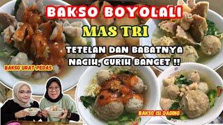 BAKSO URAT PEDAS & BAKSO DAGING MUNCRAT TOPPING TETELAN DAN BABAT PECAH DIMULUT